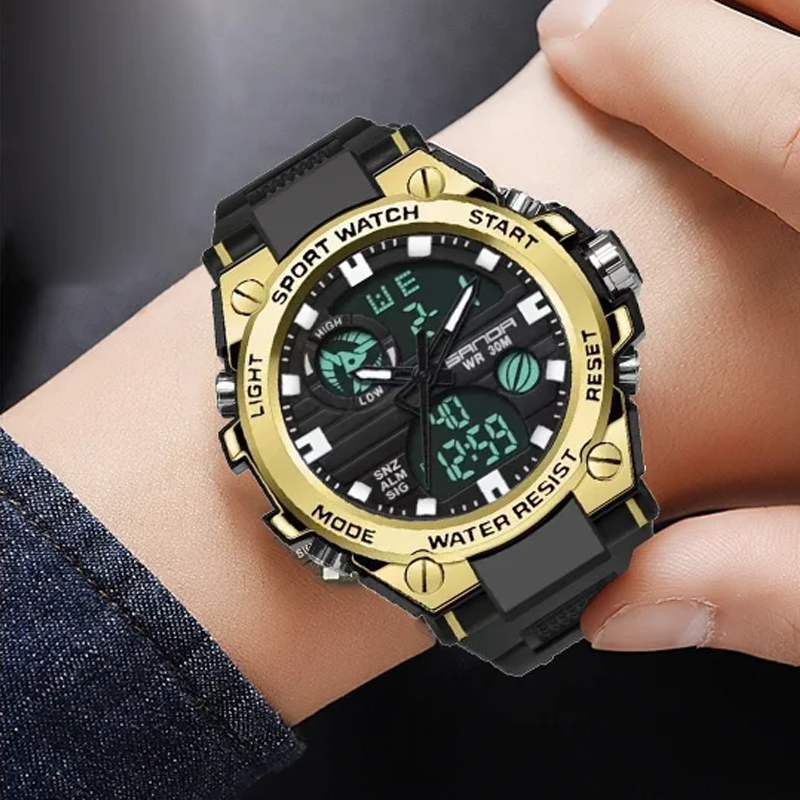 Men's  Double-display Waterproof Luminous Watch