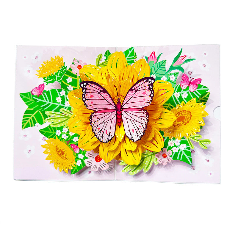 3D Handmade Flower Greeting Card