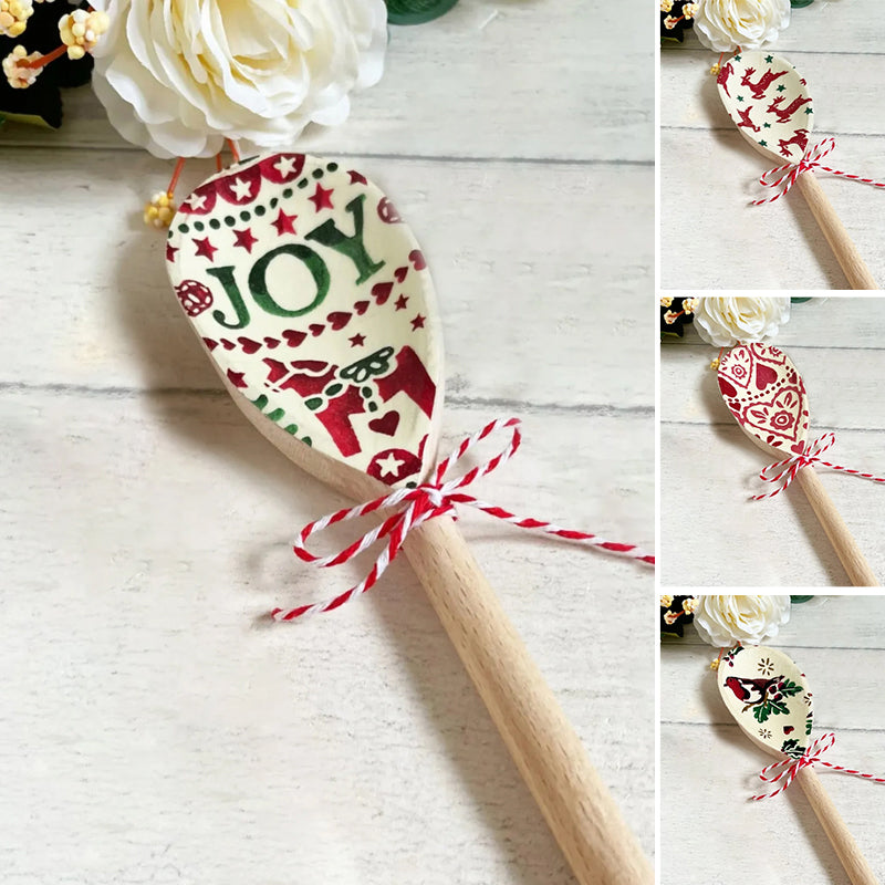 Exquisite Design Christmas Decorative Wooden Spoons