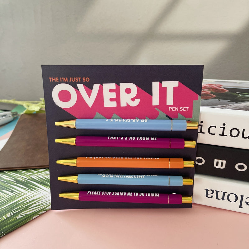 "Over It" Pen Set