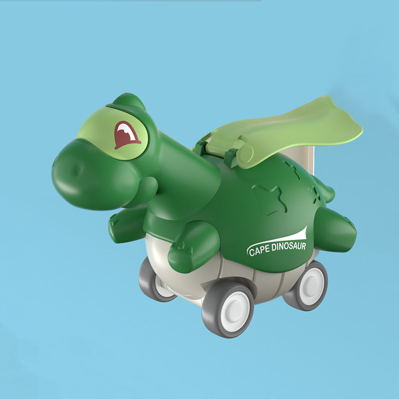 Press-driven dinosaur car toy