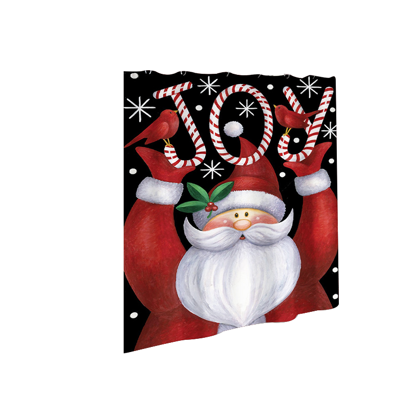 Christmas Shower Curtain Santa Joy