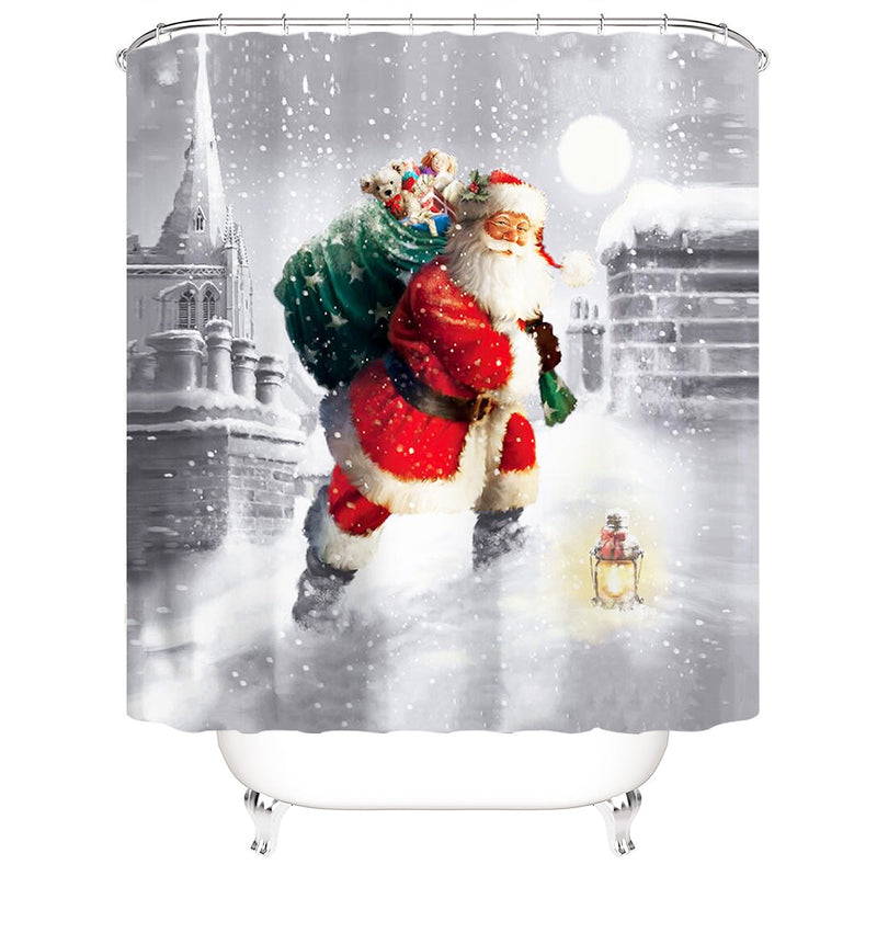 Christmas Shower Curtain Santa Joy