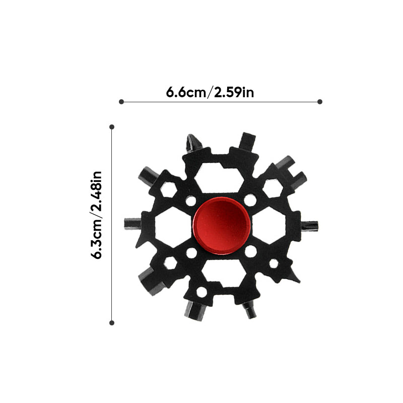 23-in-1 Snowflakefidget spinner Multitool