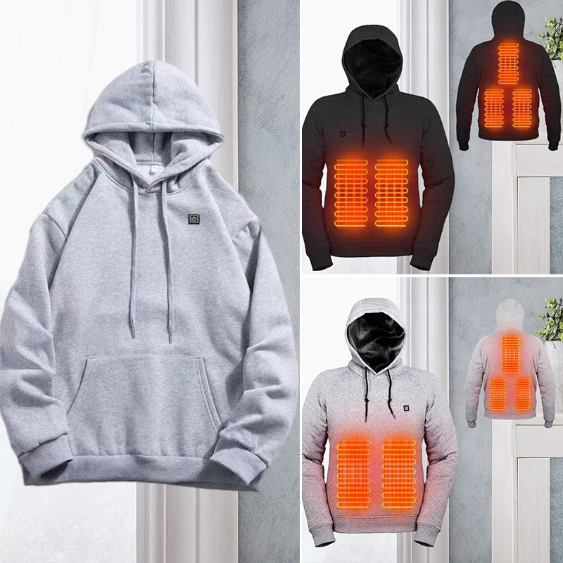 USB power heated hooded sweatshirt