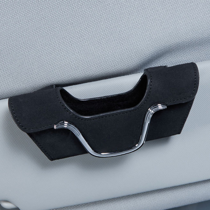 Car multi-functional high-grade leather glasses holder