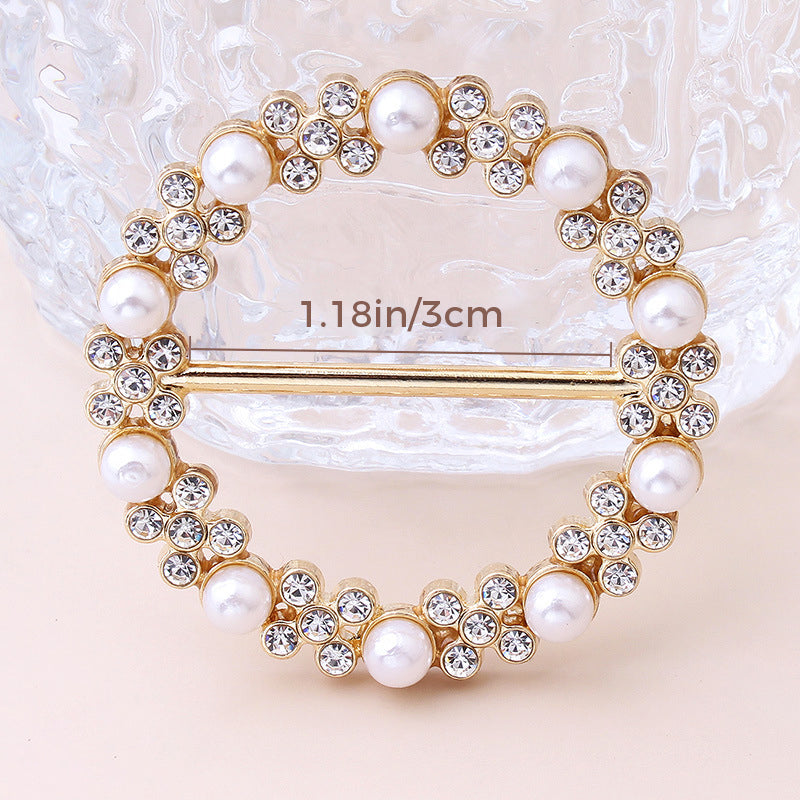 Classic All-match Pearl Rhinestone Buckles