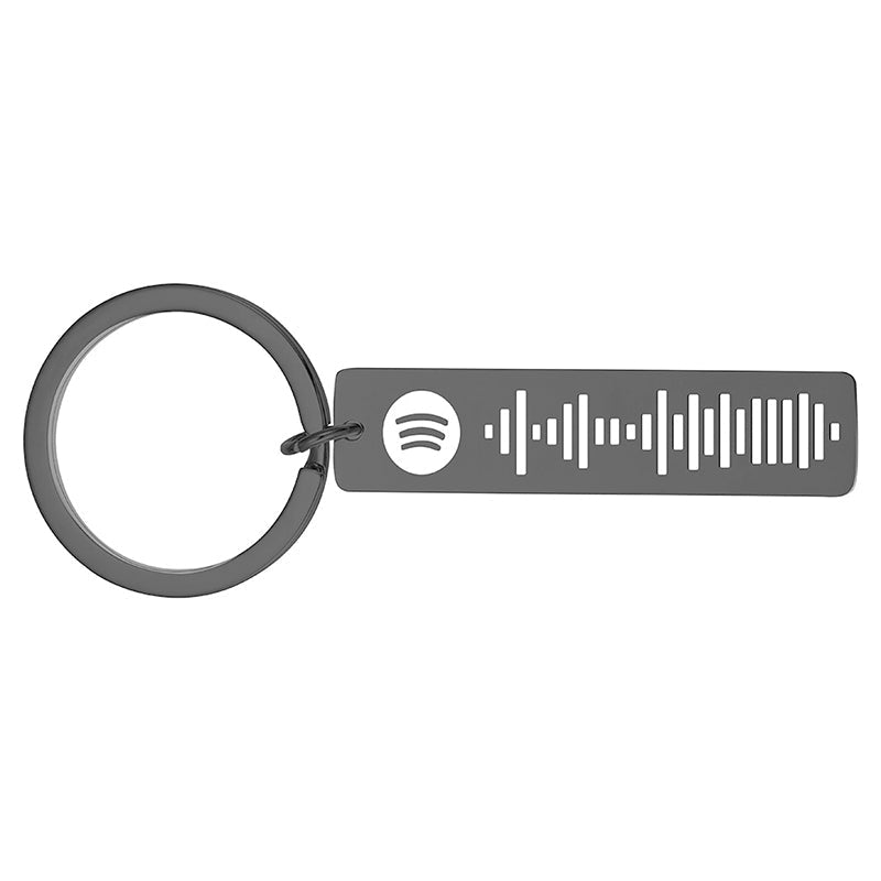 Music Code Plaque Keychain