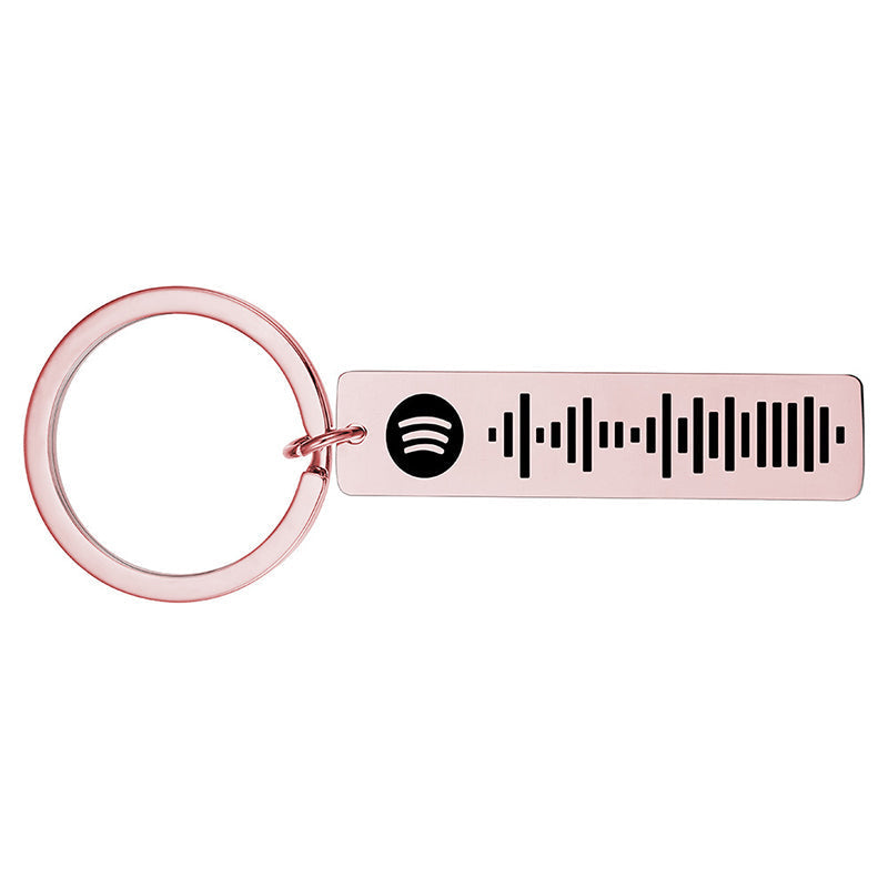 Music Code Plaque Keychain