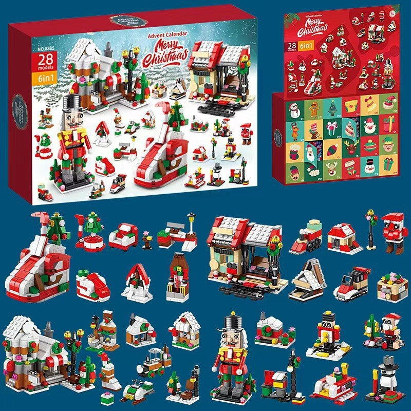 Christmas advent calendar surprise building block set