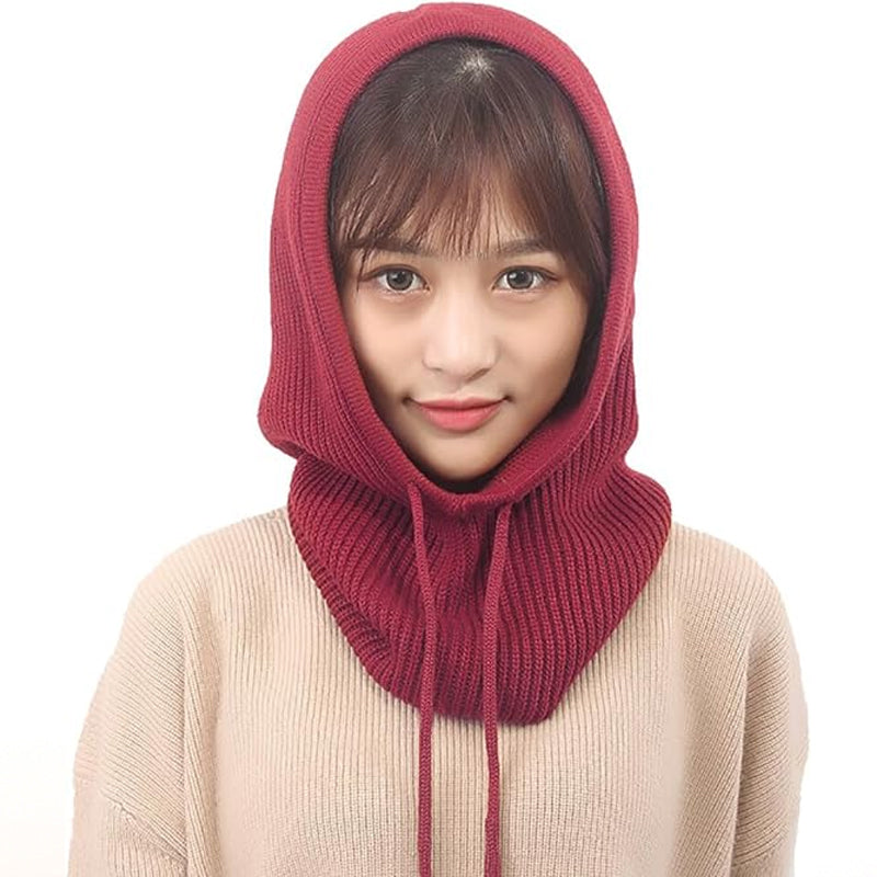 Knitted neck scarf ear protection warm hat